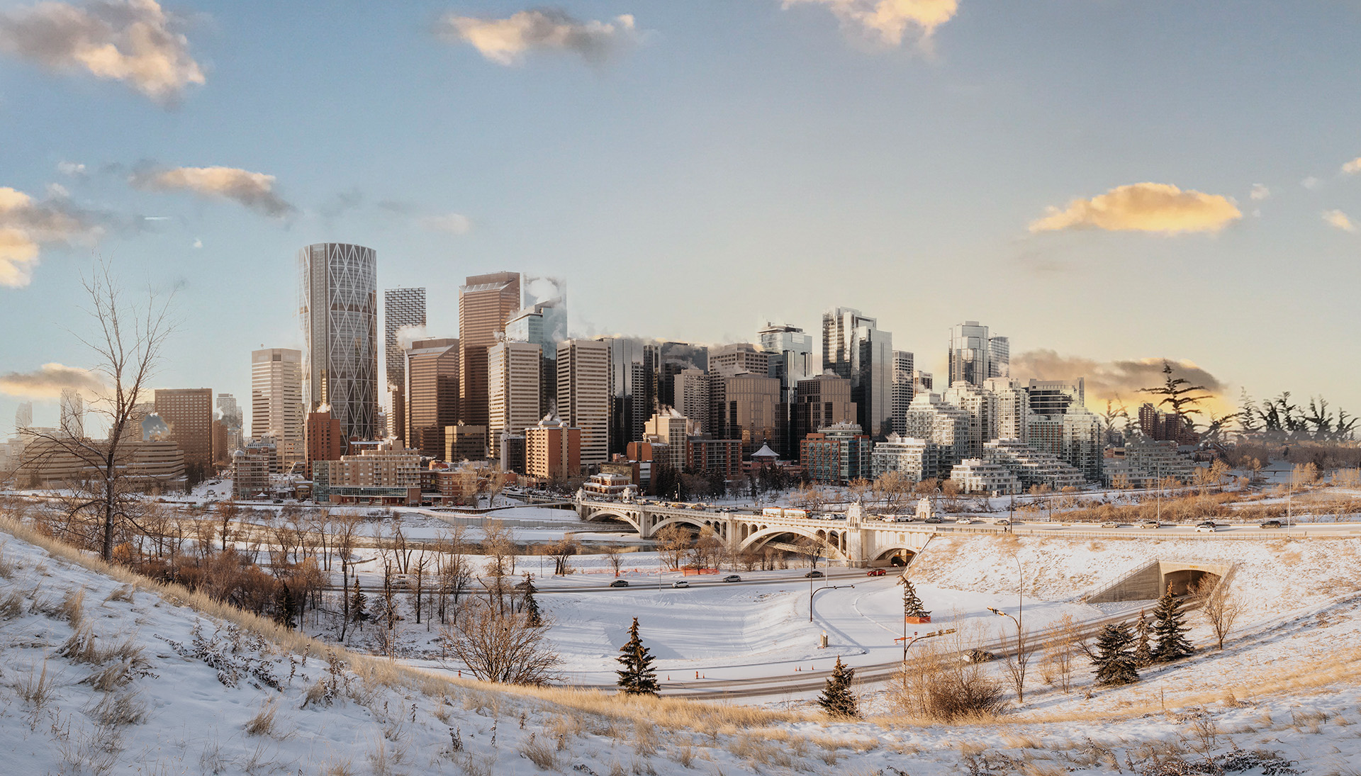 Winter Skyline Travel Alberta